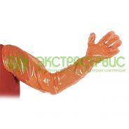 Перчатки одноразовые оранжевые 90 см (100шт)