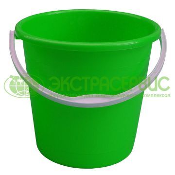 Ведро пластиковое 10 л зеленое - фото