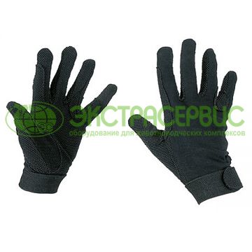 Перчатки для верховой езды М черные - фото