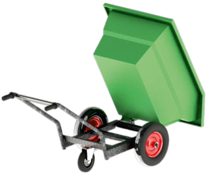 Тележка опрокидывающаяся ТО-260-01 (3 колеса, полиуретан) Изготовитель ООО "Экстрасервис" РБ