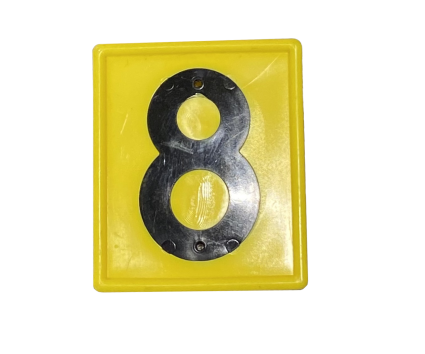 Номерок ошейника (8), желтый (100шт\уп)