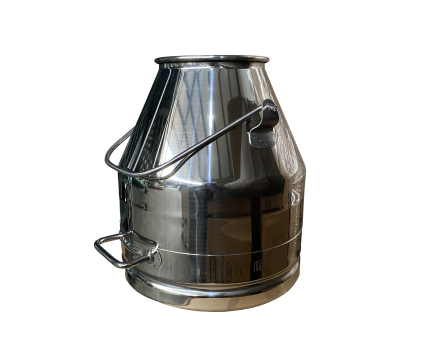 Ведро доильное из нержавеющей стали 20 л с ручкой из нержавеющей стали