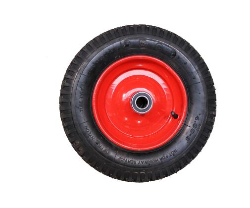 Колесо пневматическое 400х100 (4.00-8 Мет. сварной обод, шарикоп-к 2x6005 2RS, ось(ступица) 25х110м)