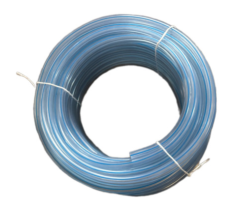 Шланг ПВХ 7х2 вакуумный двойной морозостойкий, прозрачный с полосой