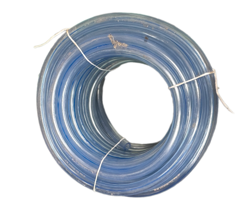 Шланг ПВХ 16х5 морозостойкий, прозрачный с полосой