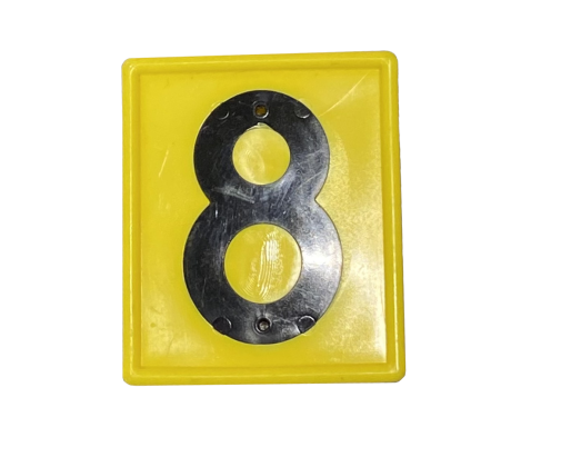 Номерок ошейника (8), желтый (100шт\уп)