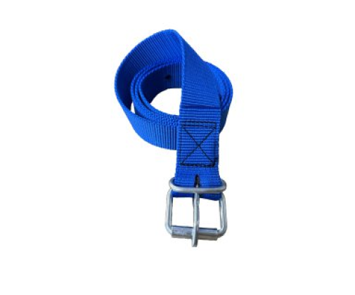 Ошейник для КРС плотная лента /синий/ на ременной пряжке, 140см