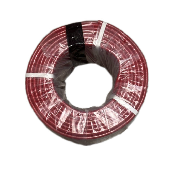 Шланг ПВХ армированный синтетич.нитью 6х4,5 красный (бухта 100м)