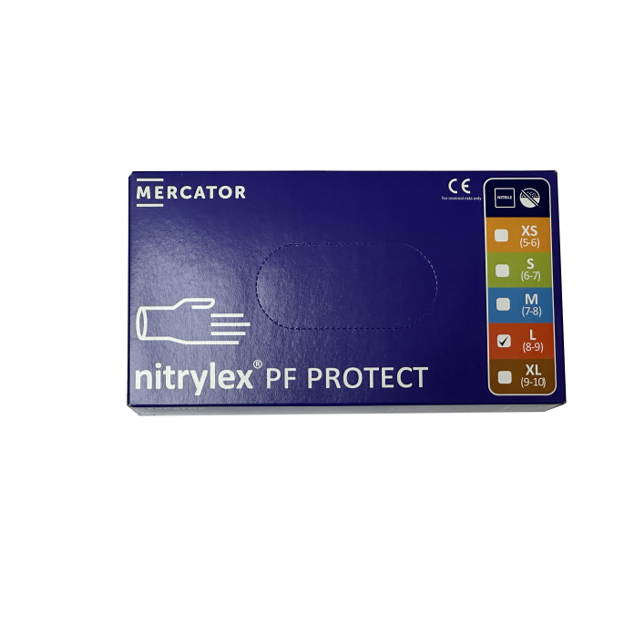 Перчатки нитриловые размер XL, 200шт/уп СИНИЕ