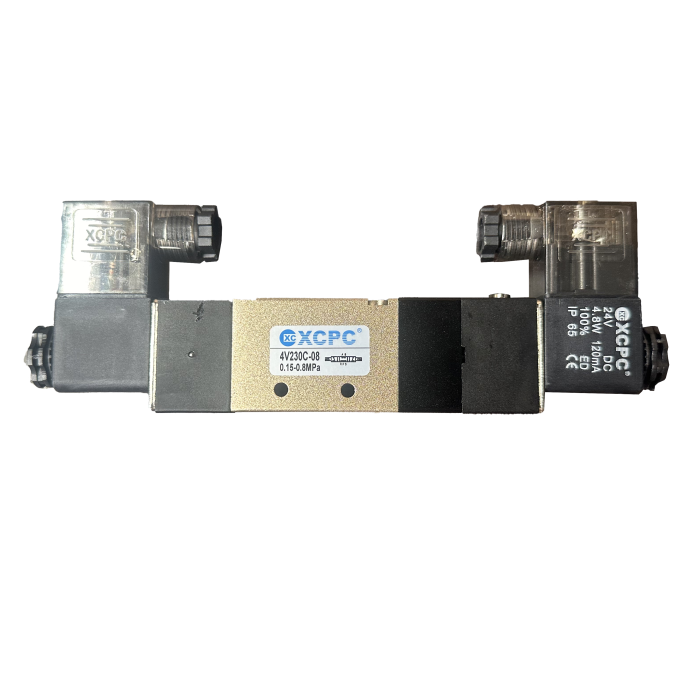 Пневмораспределитель 5/3-1/4" с катушкой  4V230C-08 DC24V