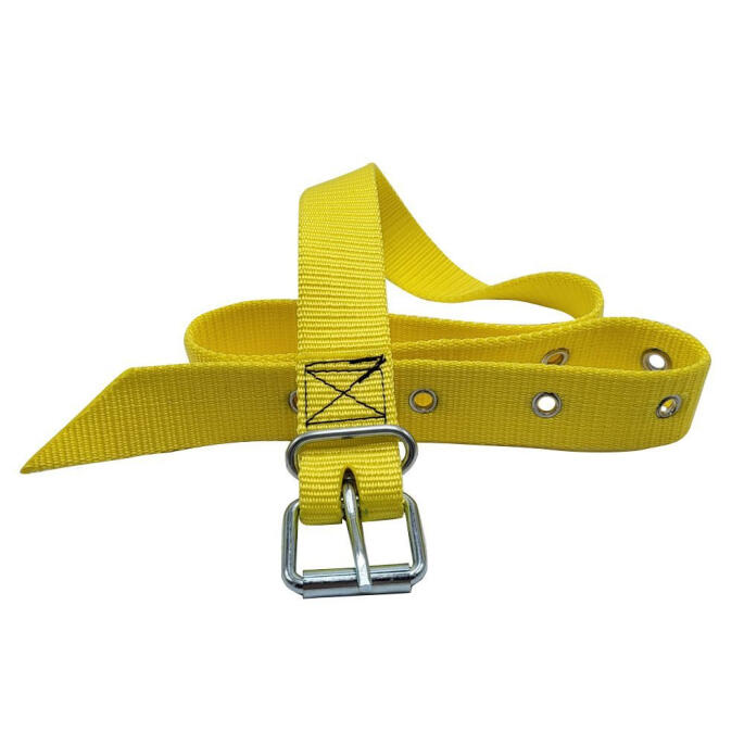Ошейник для КРС желтый на ременной пряжке