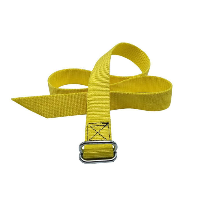 Ошейник для КРС желтый на кольцевой пряжке