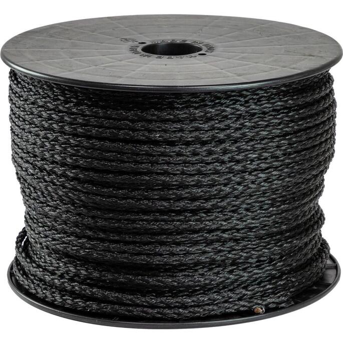 Трос полиамидный  4мм  черный, 200 м (бухта-200м)