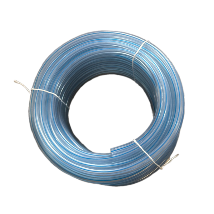 Шланг ПВХ 7х2 вакуумный двойной морозостойкий, прозрачный с полосой