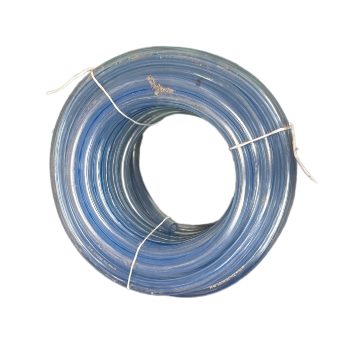 Шланг ПВХ 16х5 морозостойкий, прозрачный с полосой