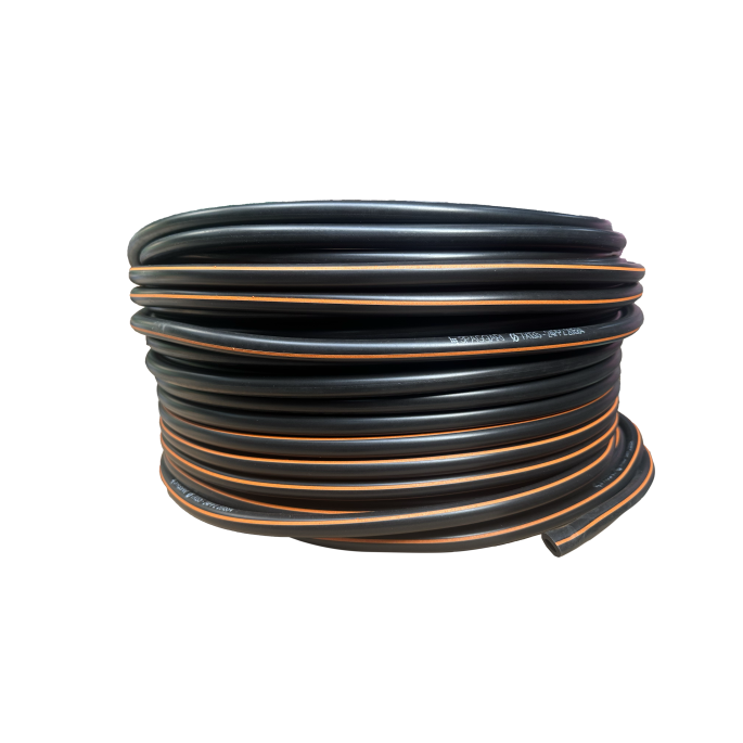 Шланг вакуумный 7х14мм резина, красная полоса (бухта-50 м) Италия