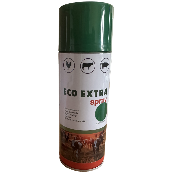 Чернила для маркировки животных в аэрозоли ECO EXTRA spray 500 мл зеленый