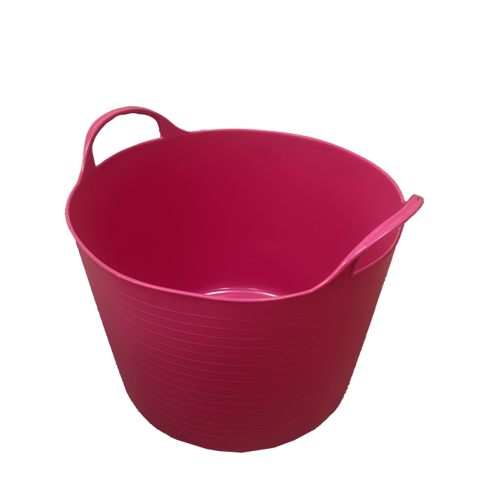 Ведро с ушками 26л гибкое (розовое)